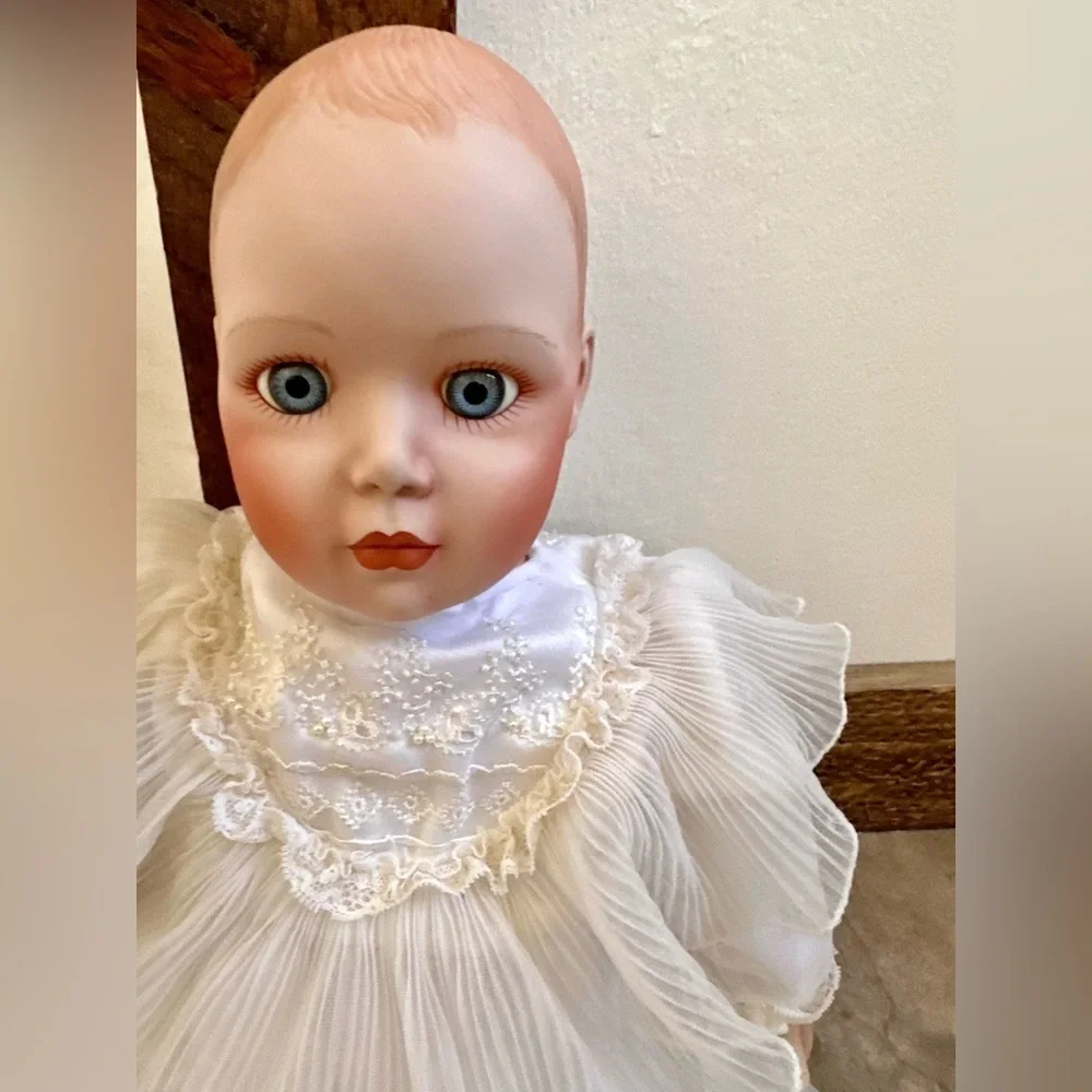 Vintage Danbury Mint Porcelain Christening Doll Baby